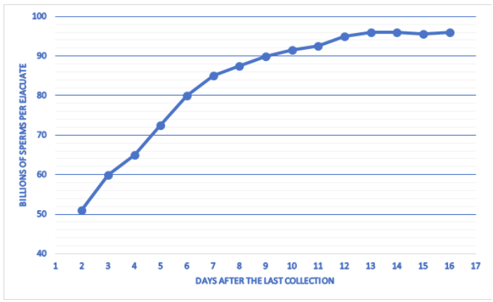 Evolution of the concentration of a boar ejaculate over time